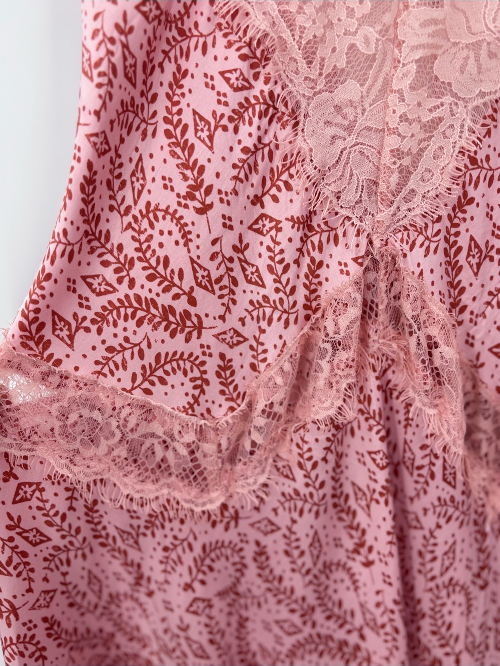 Anthropologie Blush Pink Lace Backless Midi Dress - Picture 6 of 12